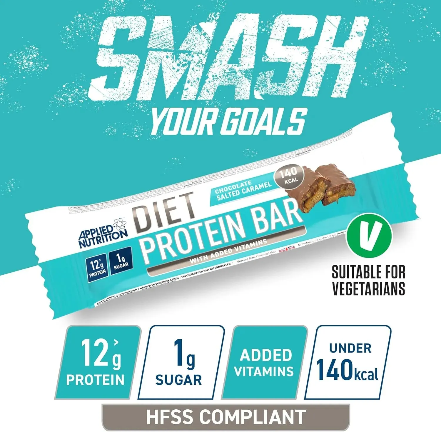 Applied Nutrition Diet Proteinriegel 45g Schoko-Karamell
