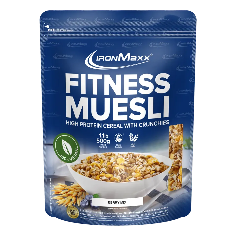 Iron Maxx Fitness Müsli 500 g Berry Mix veganes Müsli