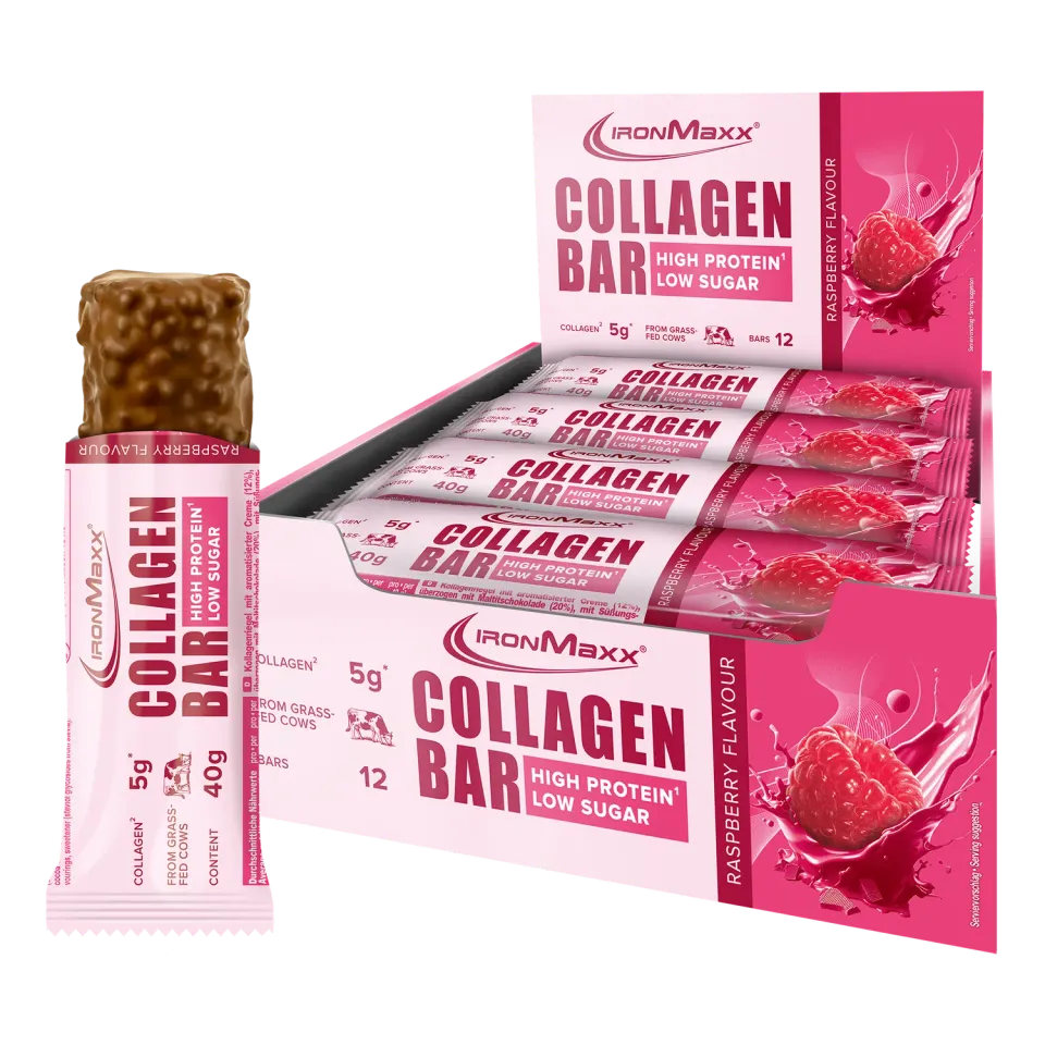 Iron Maxx Collagen Bar Raspberry 12x40g zuckerarm