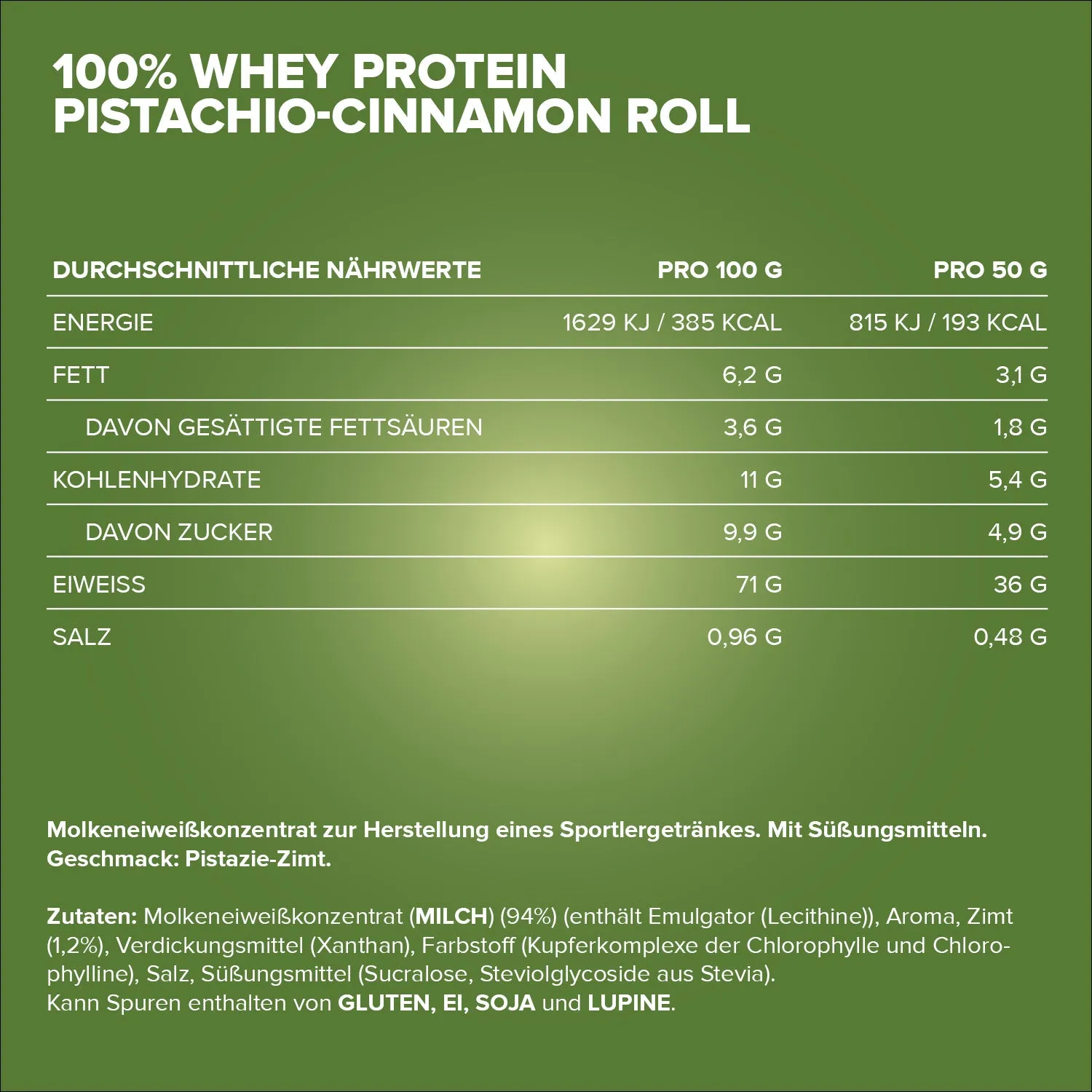 Iron Maxx 100% Whey Protein 500g Pistachio Cinnamon Roll