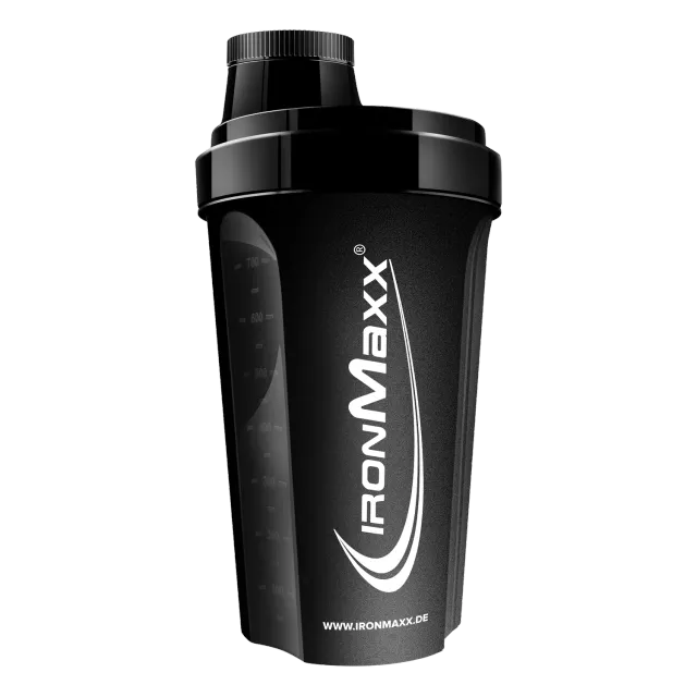 Iron Maxx Shaker 700 ml schwarz mit Sieb