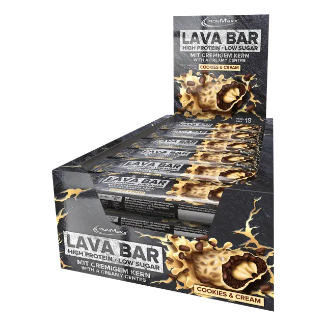 Iron Maxx Lava Bar Protein Riegel 18 x 40 g Cookies and Cream