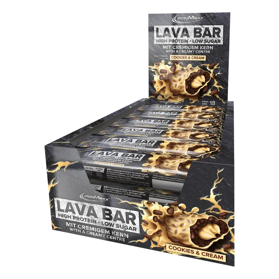 Iron Maxx Lava Bar Protein Riegel 18 x 40 g Cookies and Cream