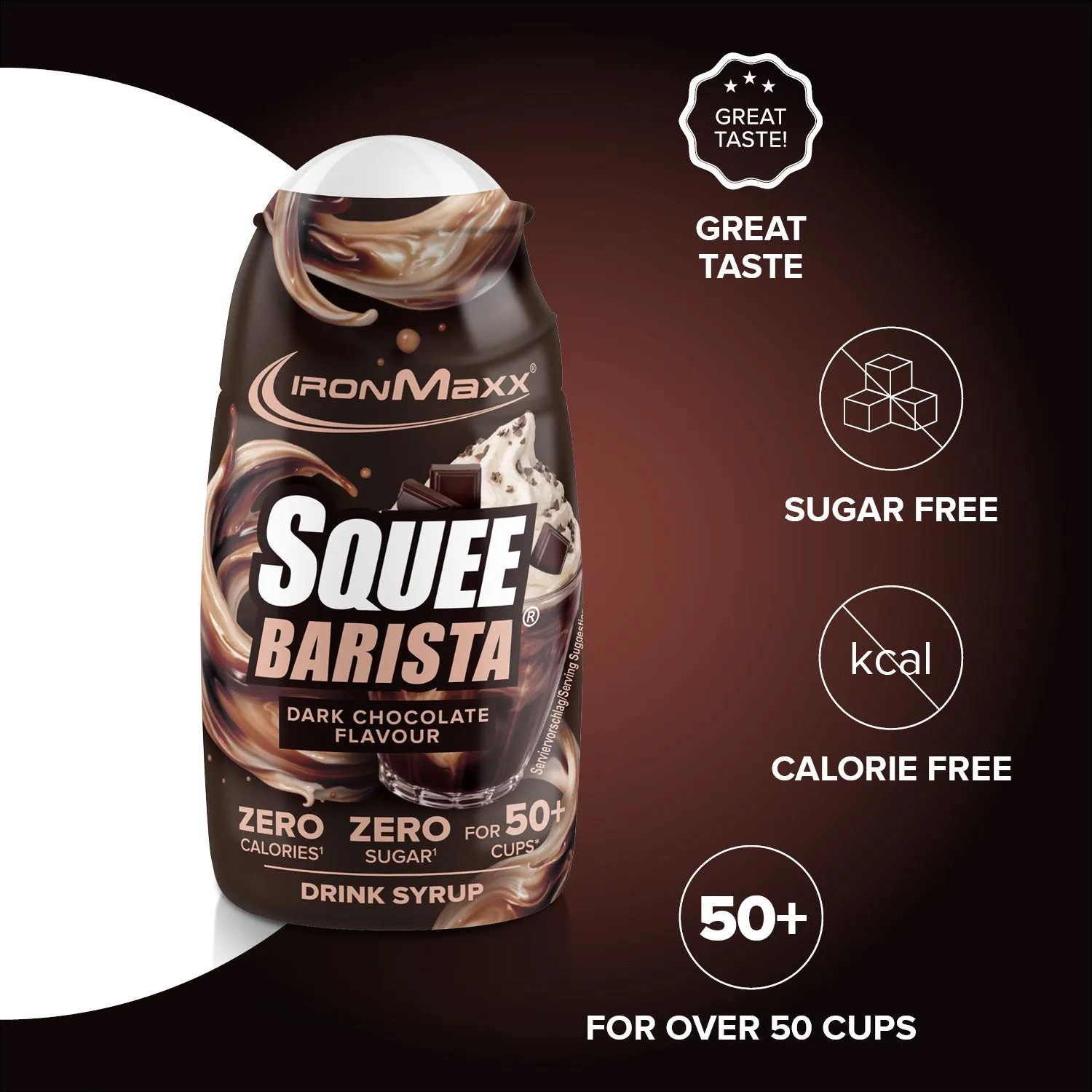 Iron Maxx SqueeBarista Sirup Dark Chocolate 65ml zuckerfrei