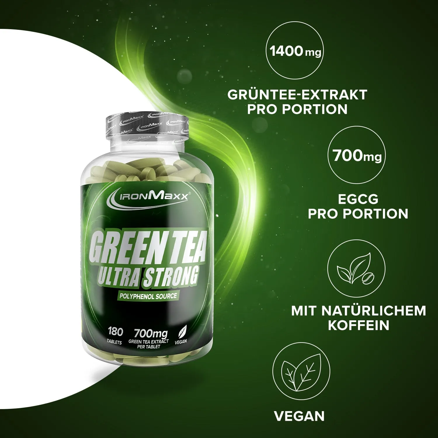 Iron Maxx Green Tea Ultra Strong Tabletten 180 Stk. Grüner Tee Extrakt