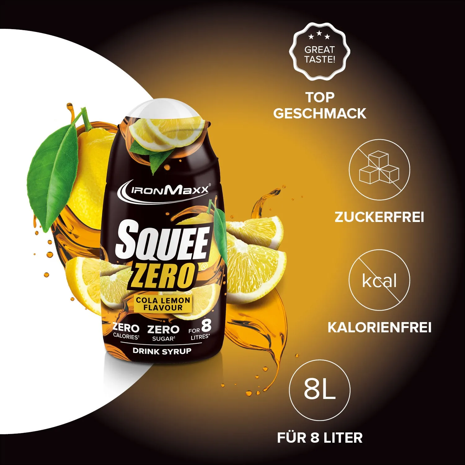 Iron Maxx SqueeZero 65ml Cola Lemon Sirup zuckerfrei