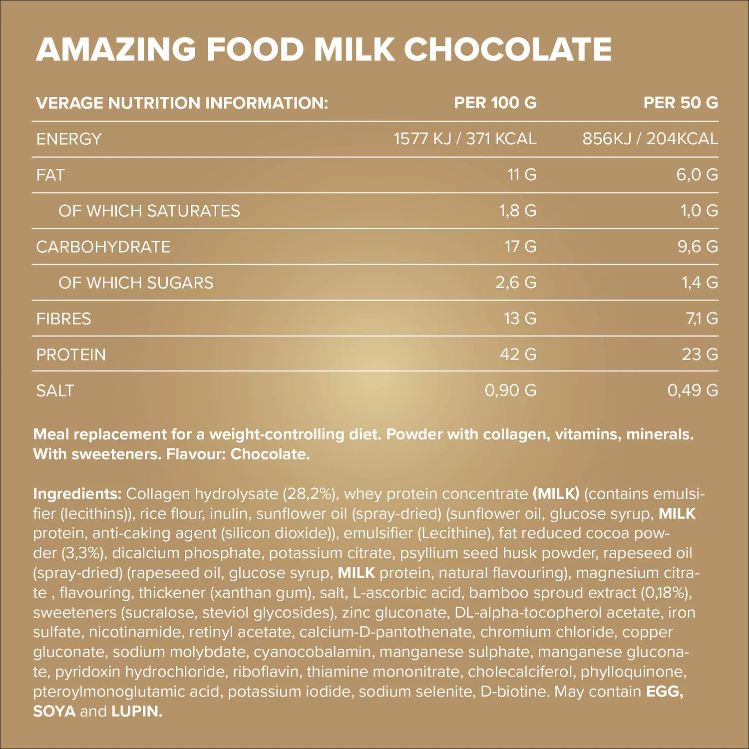 Iron Maxx Amazing Food 330g Milk Chocolate Diätpulver