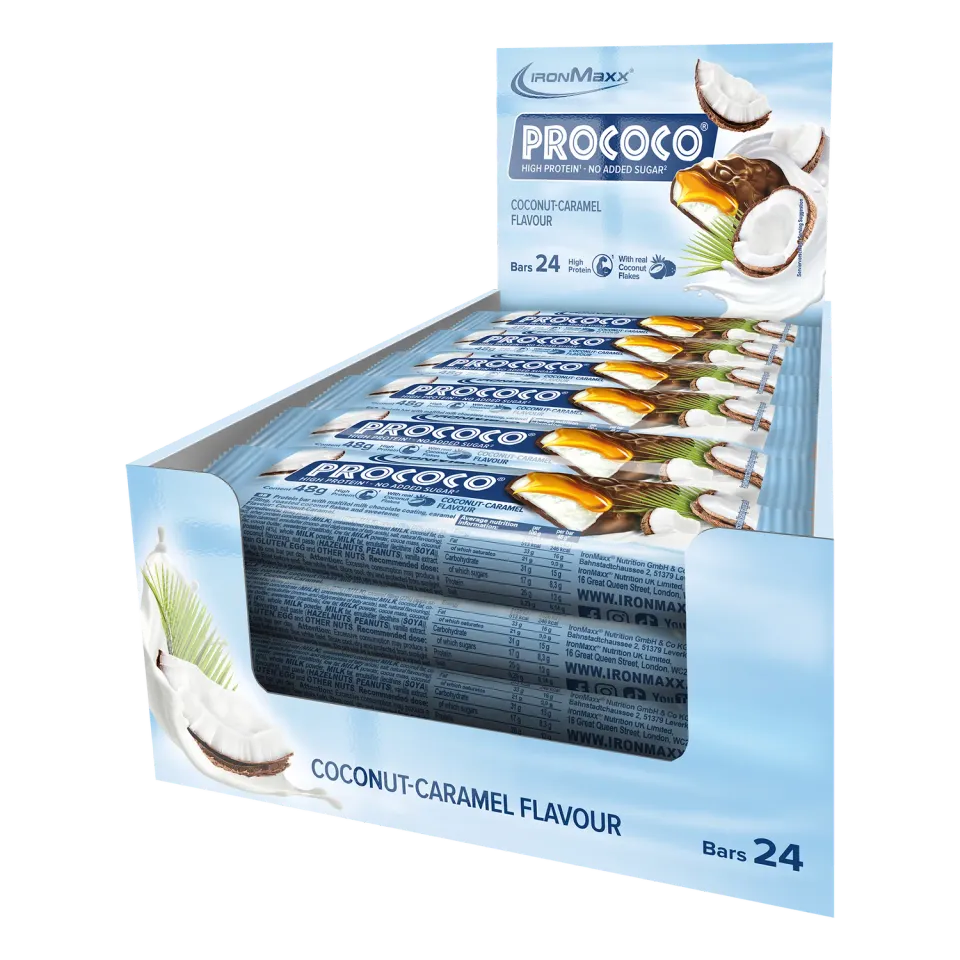 Iron Maxx Prococo® Proteinriegel 24x48g Coconut Caramel High Protein