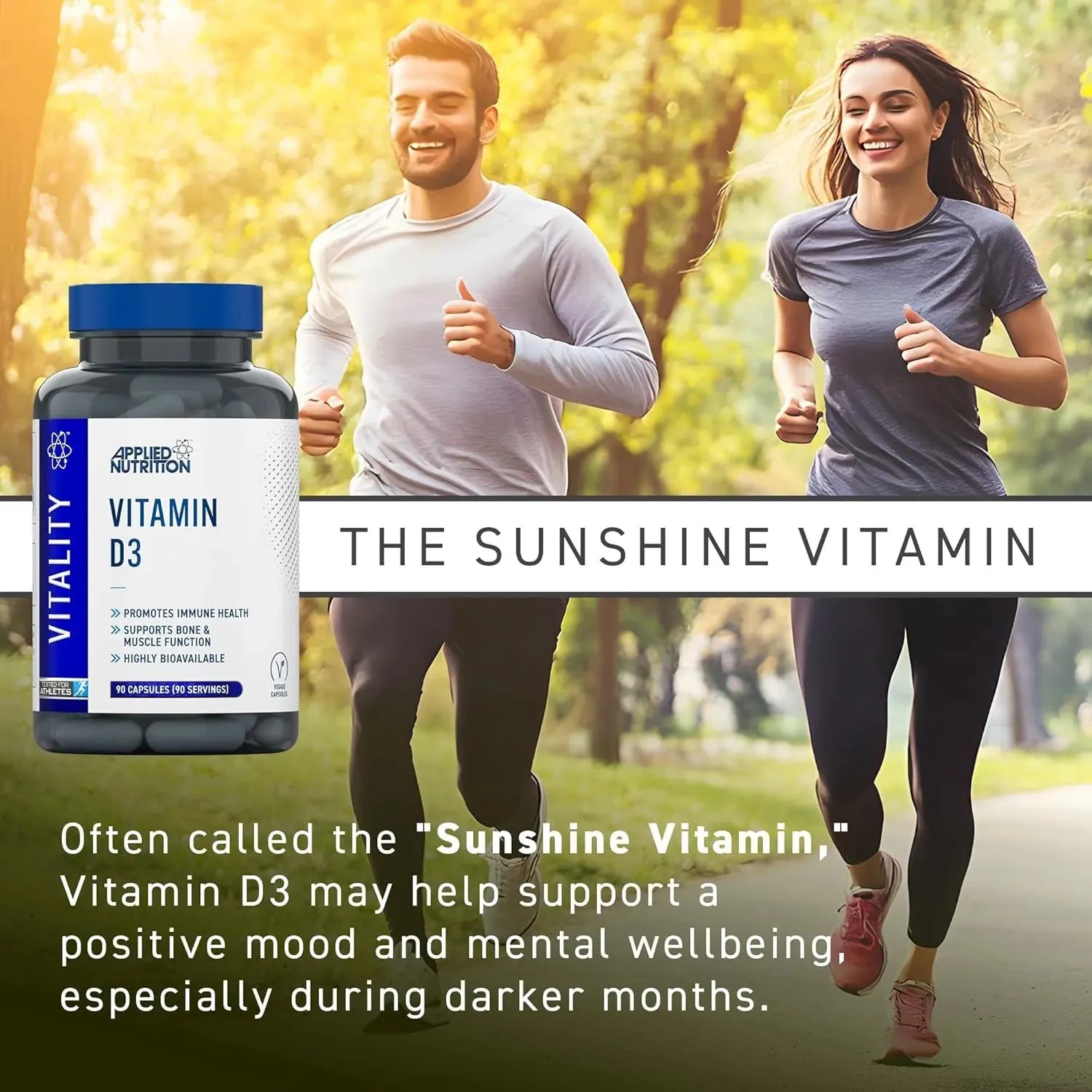 Applied Nutrition Vitamin D3 Kapseln 90 Kapseln vegan