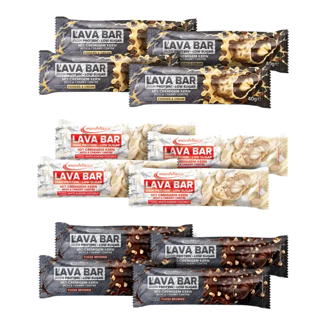 Iron Maxx Lava Bar Proteinriegel 12er Mix Box Riegel