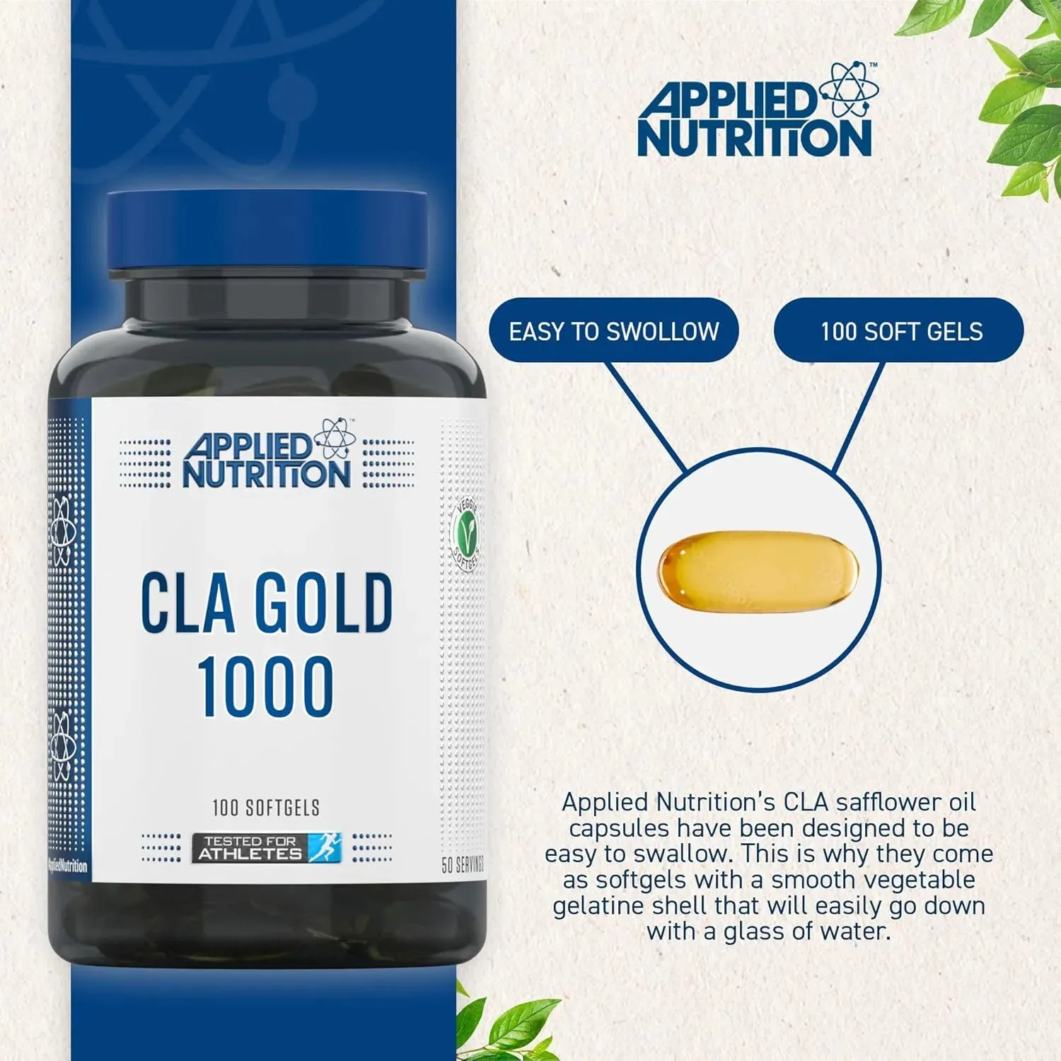 Applied Nutrition CLA Gold 1000 CLA-Kapseln konjugierte Linolsäure
