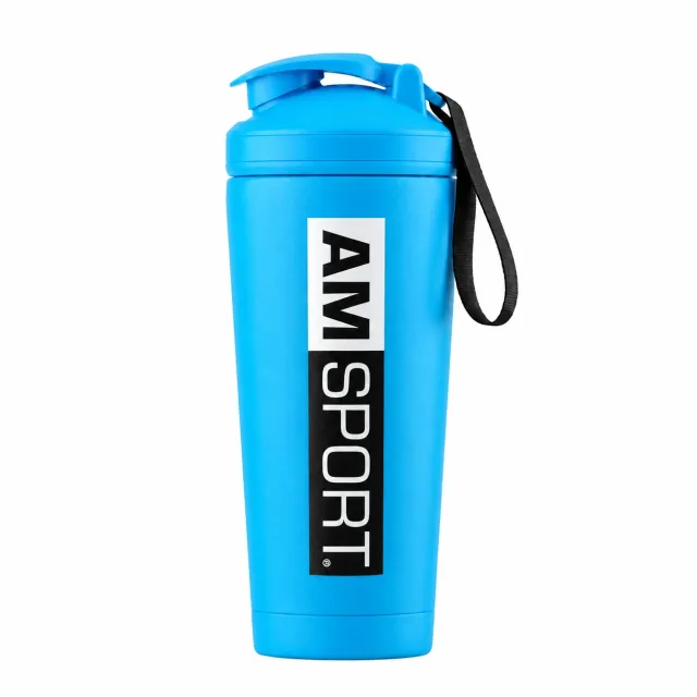 AMSPORT Edelstahl-Shaker 750 ml Shaker Schwarz BPA-frei