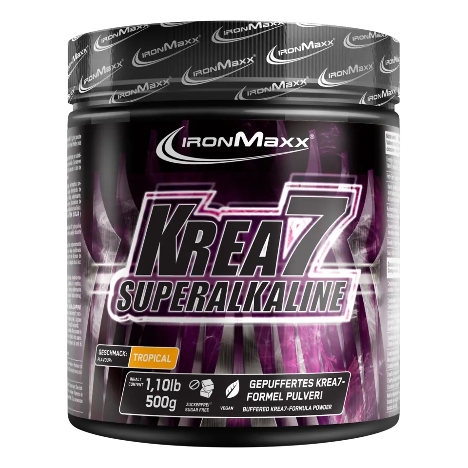 Iron Maxx Krea7 Superalkaline Powder Kreatinpulver Tropical 500 g vegan