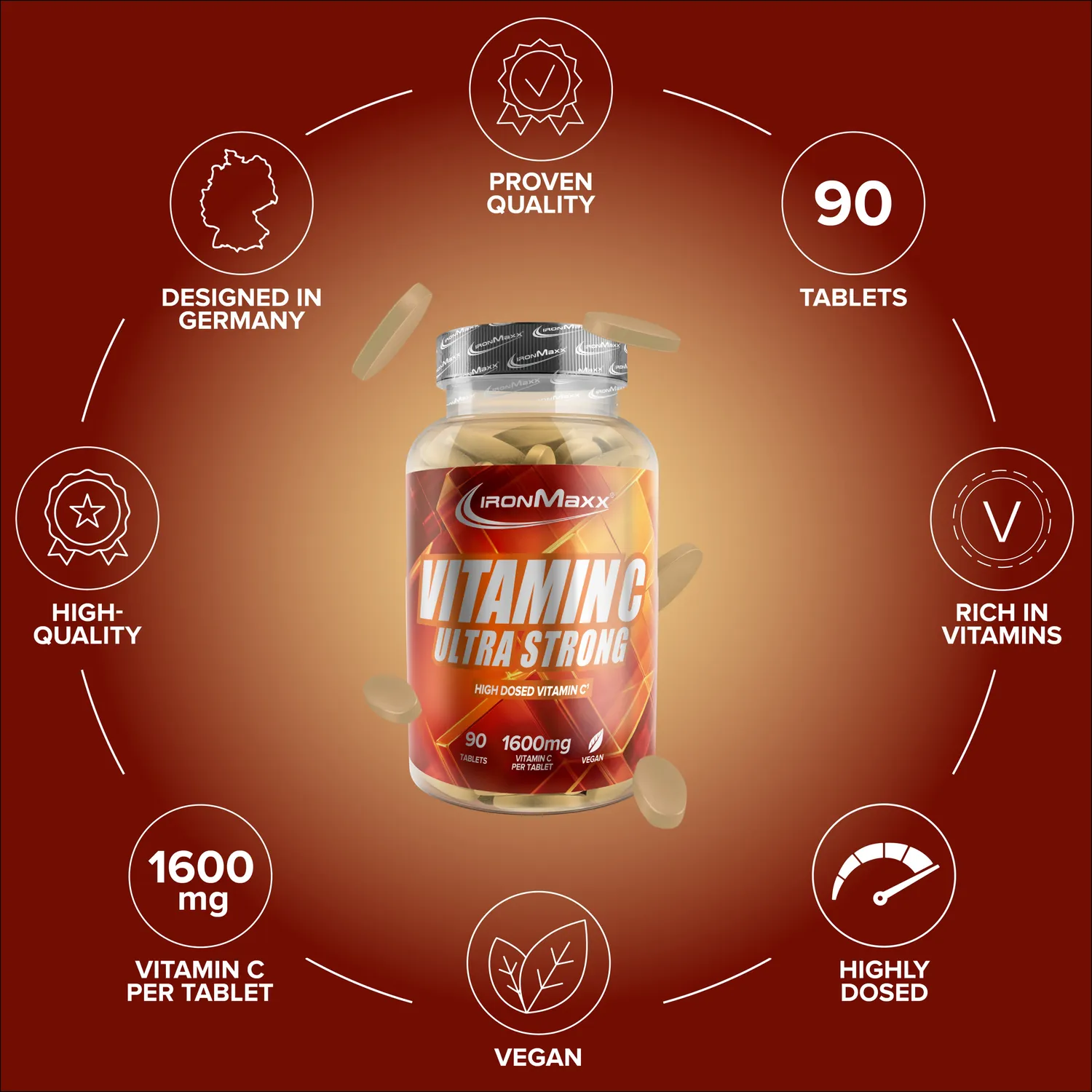 Iron Maxx Vitamin C Ultra Strong Tabletten 90 hochdosiert
