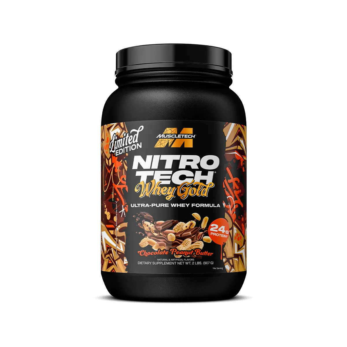 MuscleTech Nitro Tech 100% Whey Gold Whey Protein French Vanilla Cream 2 lb zuckerarm