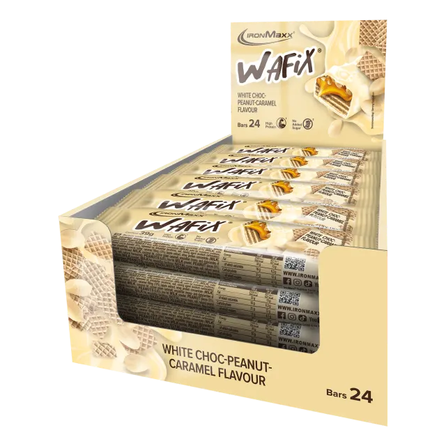 Iron Maxx Wafix Proteinriegel White Peanut Caramel 24x39 g Waffel