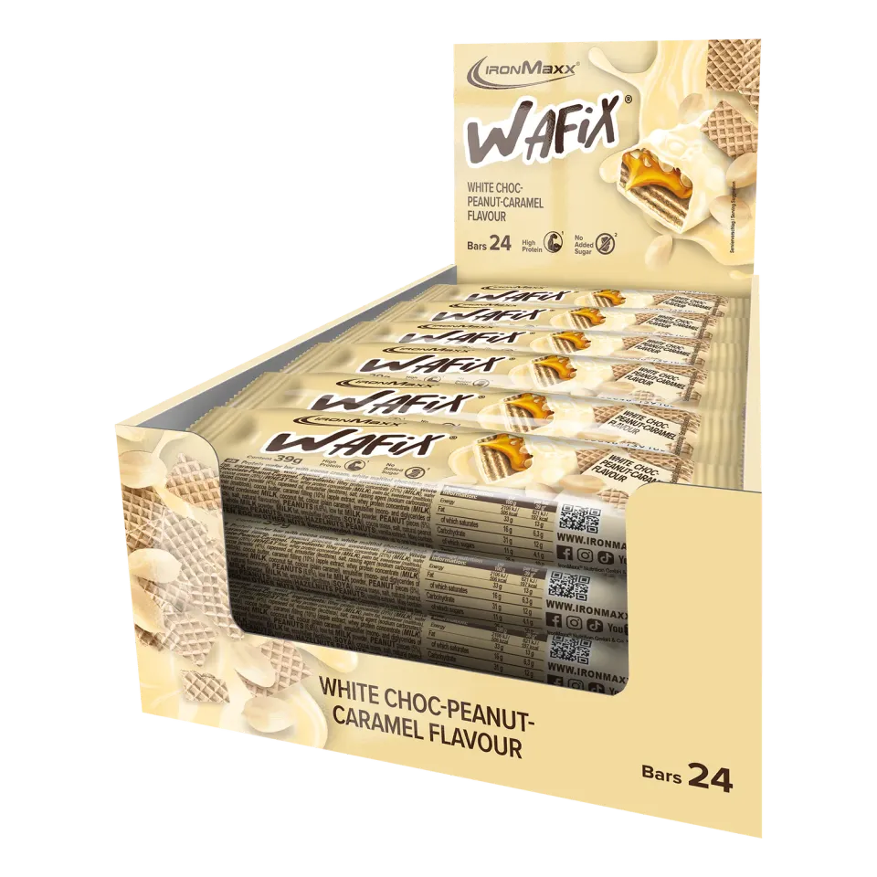 Iron Maxx Wafix Proteinriegel White Peanut Caramel 24x39 g Waffel