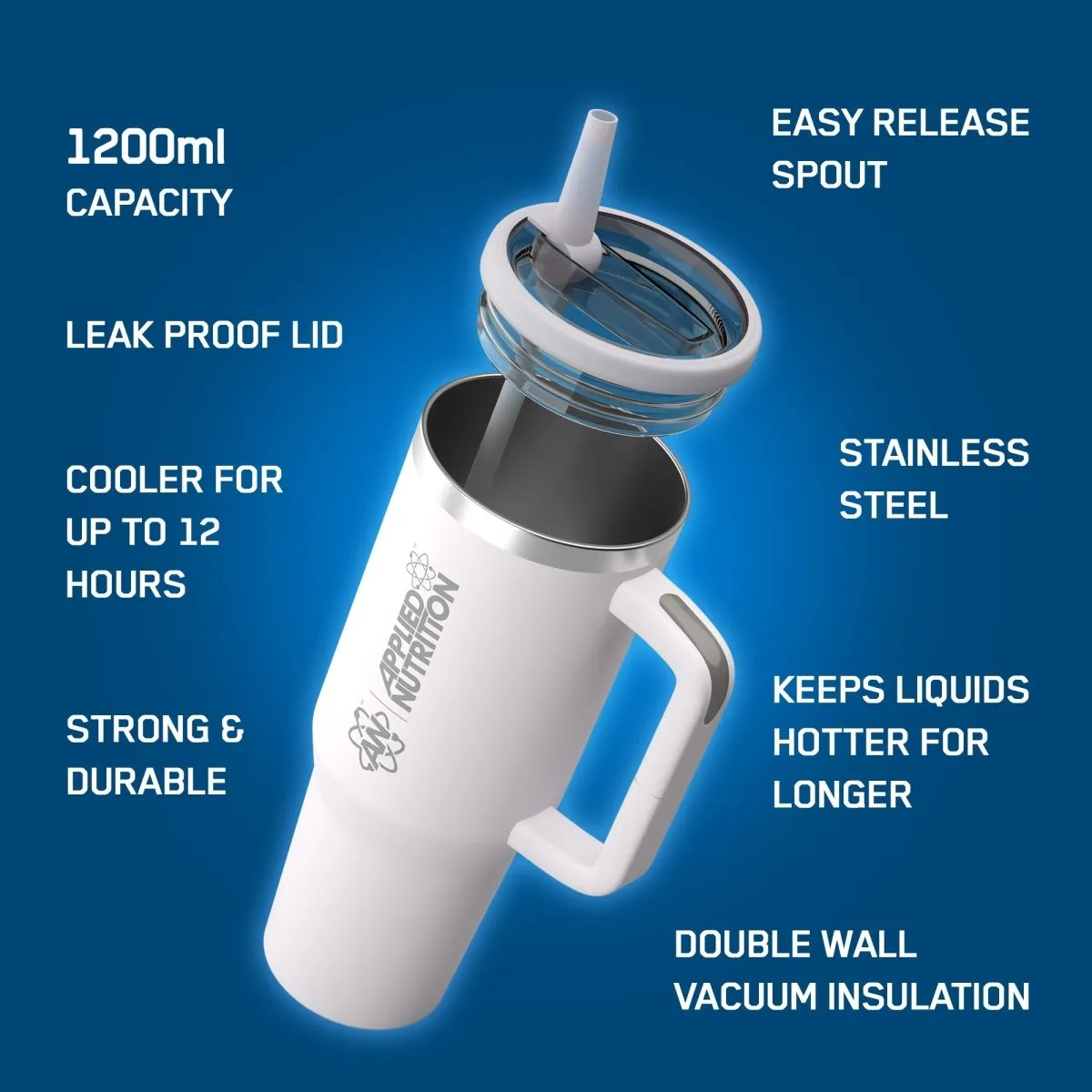 Applied Nutrition Cooler Cup Trinkbecher Blue 1,2 L doppelwandig
