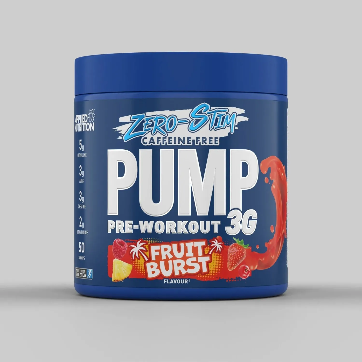 Applied Nutrition Pump 3G Zero Stim Pre-Workout Eisblauer Raz 375 g koffeinfrei