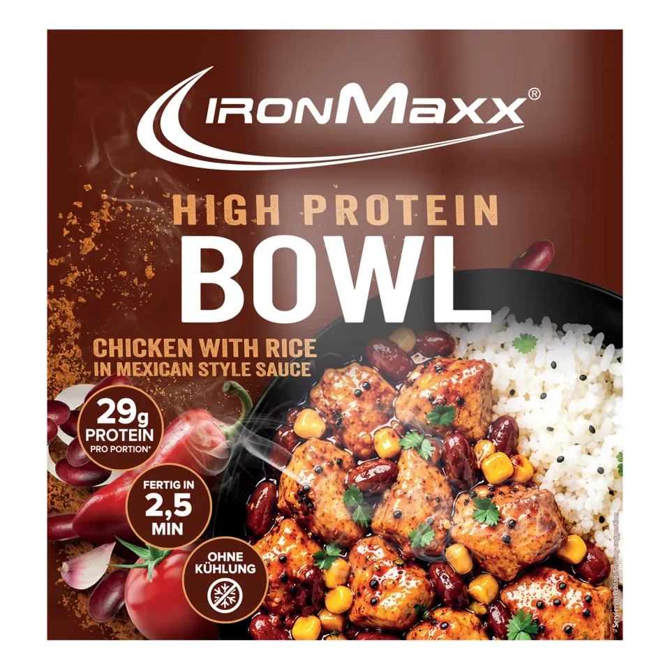 Iron Maxx High Protein Bowl 420 g Chicken with Rice Mexican Style Proteinmahlzeit