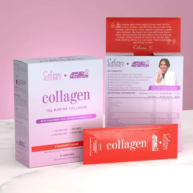 Applied Nutrition Coleen’s Marine Collagen Pulver Erdbeere 14 Sticks