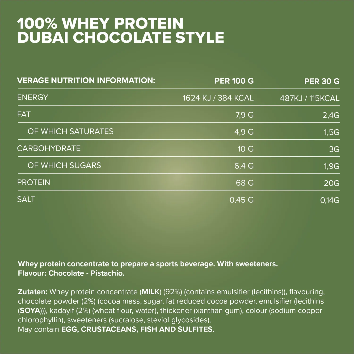 Iron Maxx 100% Whey Protein 30 g Dubai Chocolate Style Pulver