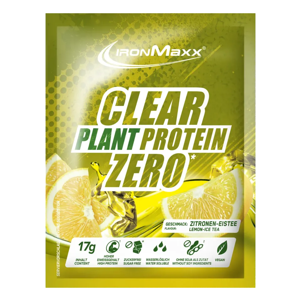 Iron Maxx Clear Plant Protein ZERO Proteinpulver 17 g Lemon Ice Tea vegan