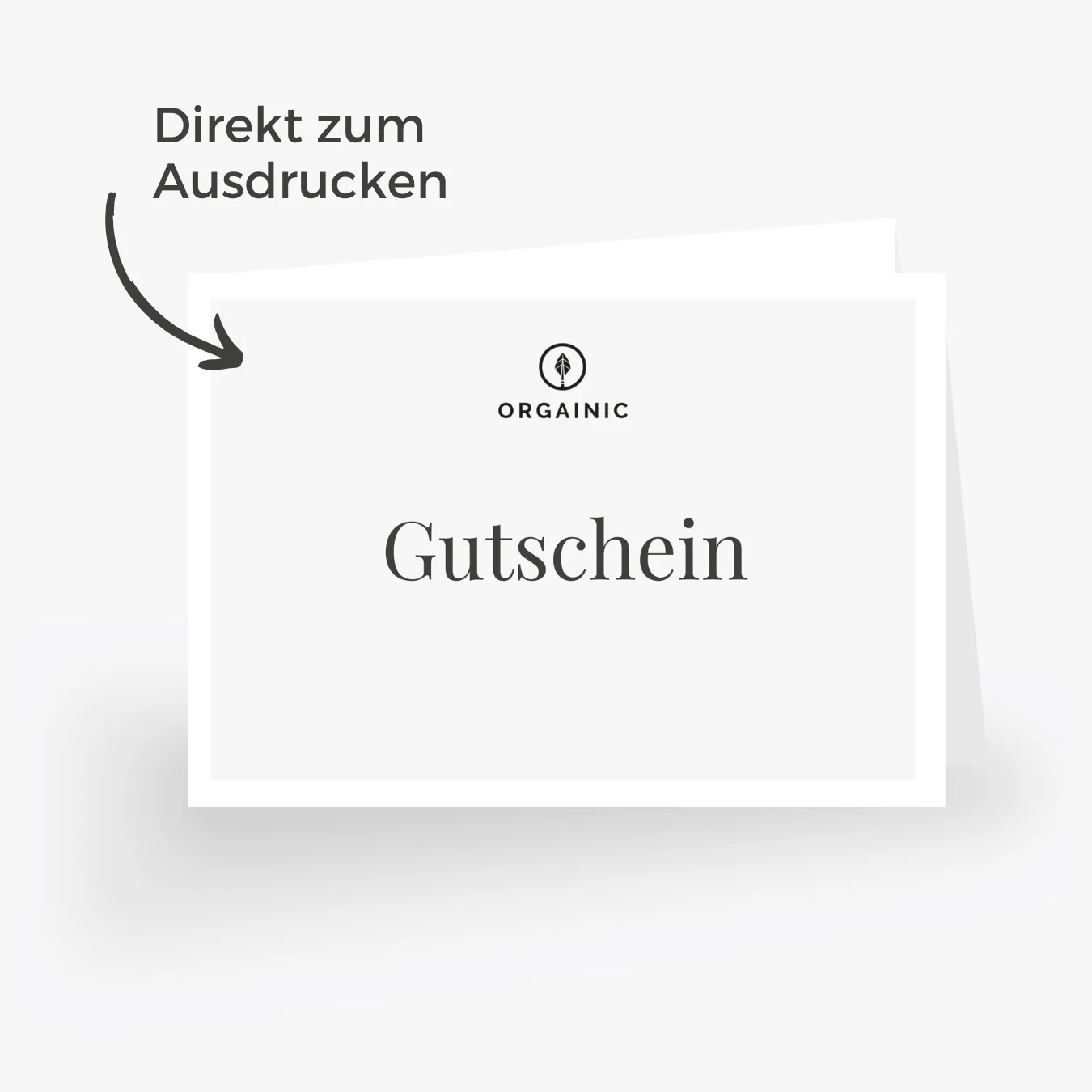 ORGAINIC Geschenk-Gutschein zum Ausdrucken 25 €