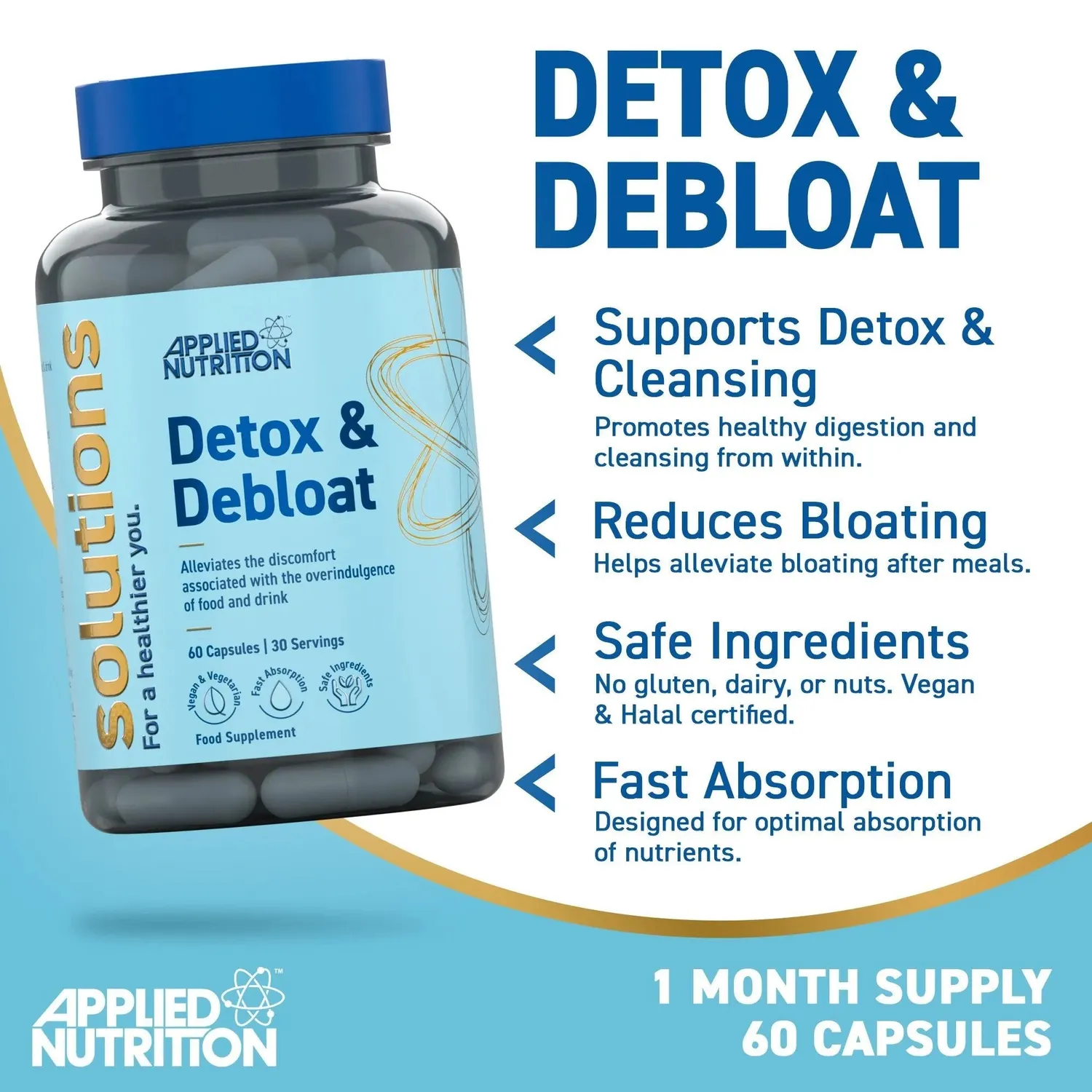 Applied Nutrition Detox Debloat Kapseln 60 Kapseln vegan