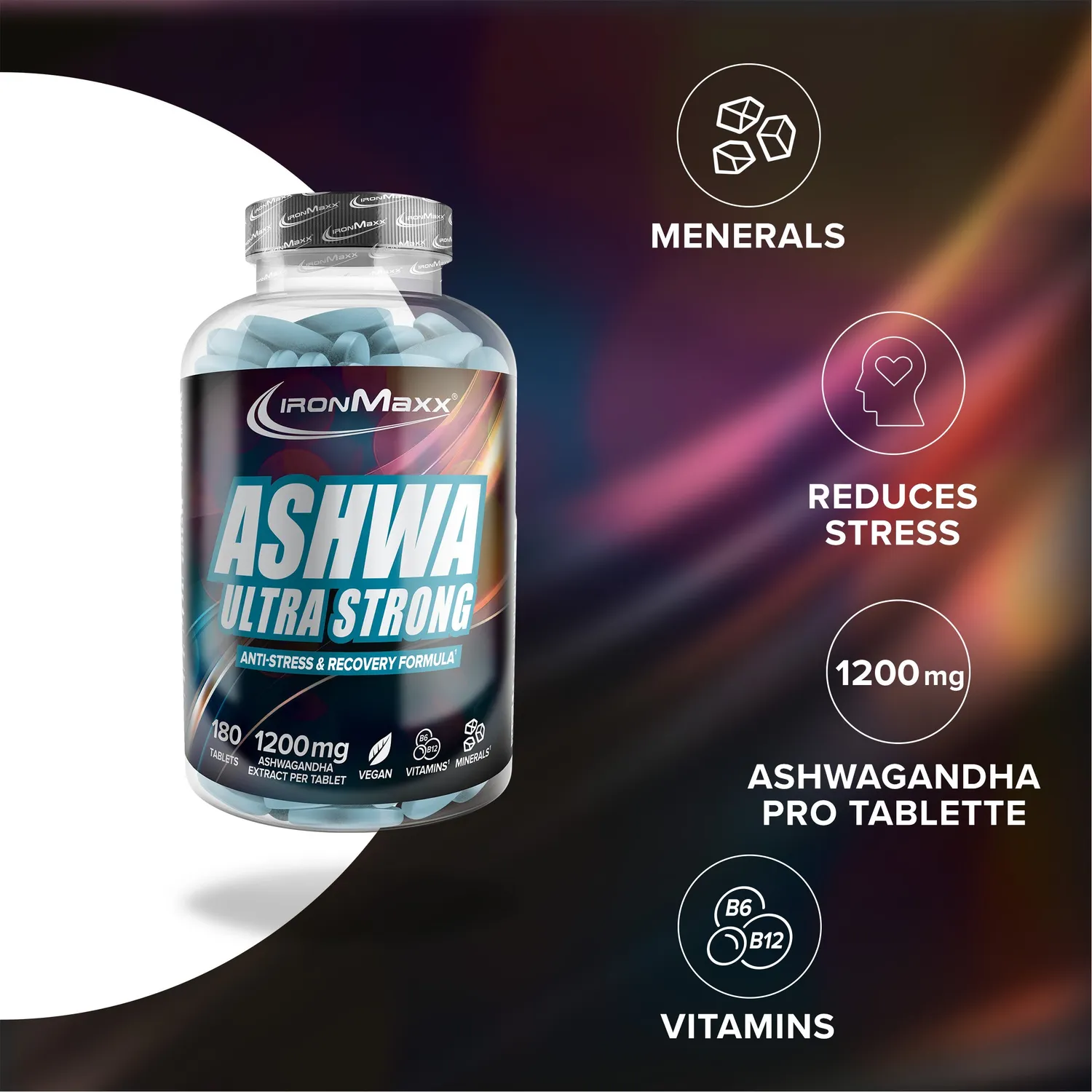 Iron Maxx Ashwagandha Ultra Strong Tabletten 180 Stück hochdosiert