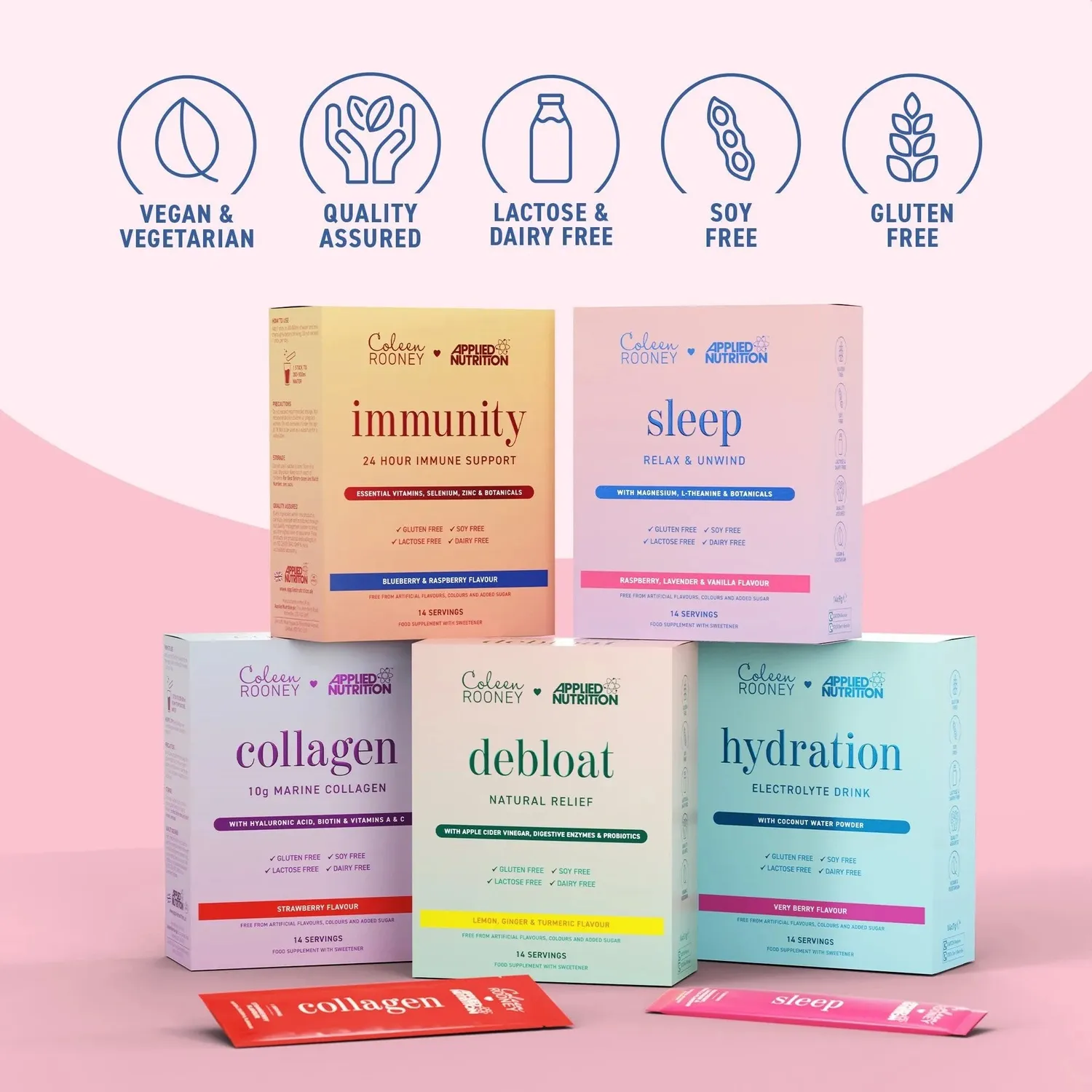 Applied Nutrition Coleen's Schlafpulver Himbeere 14 Sticks mit Magnesium