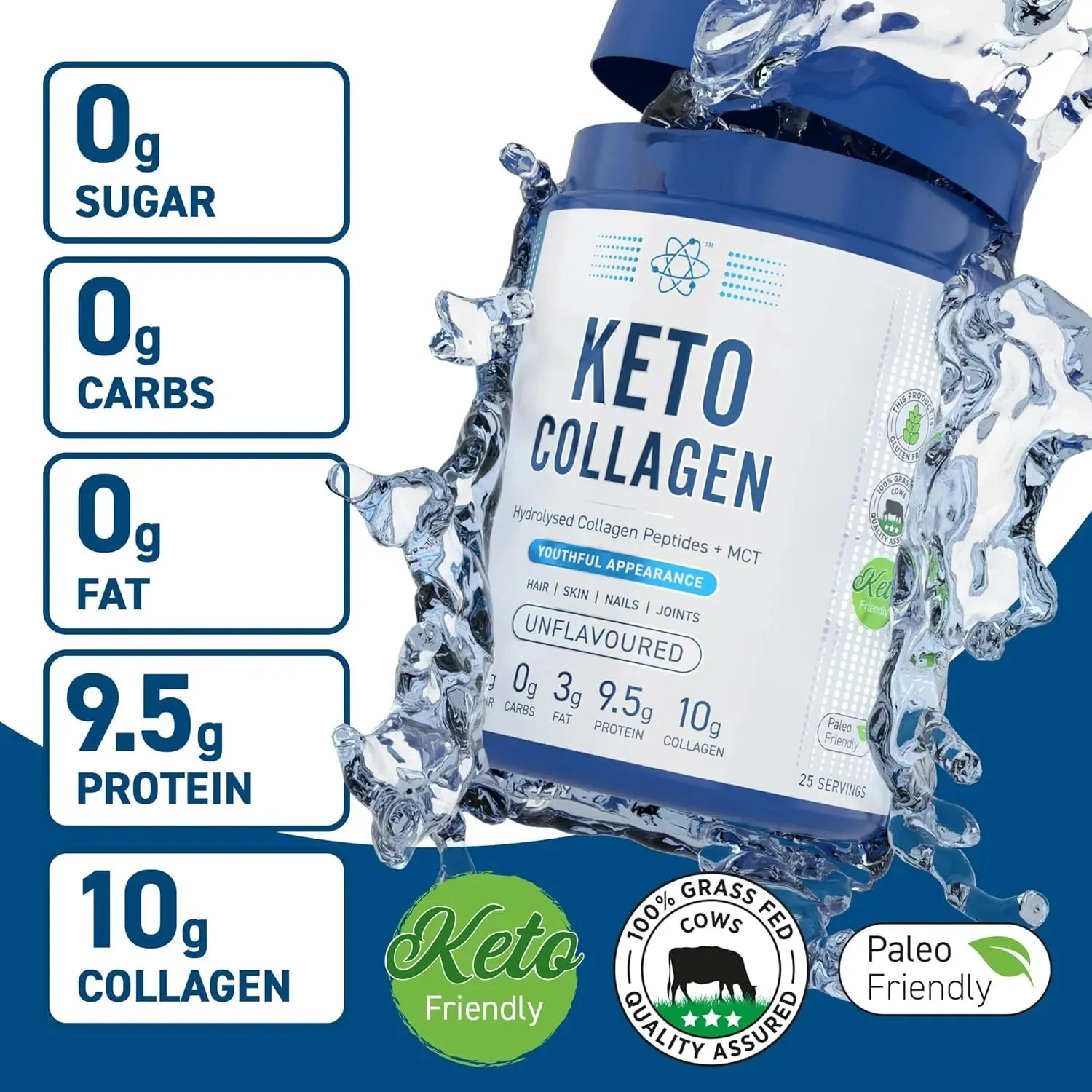 Applied Nutrition Keto Collagen Pulver 325 g zuckerfrei