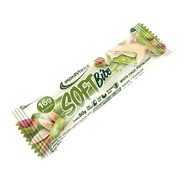 Iron Maxx Softbite Proteinriegel White Chocolate Pistachio 50g weich
