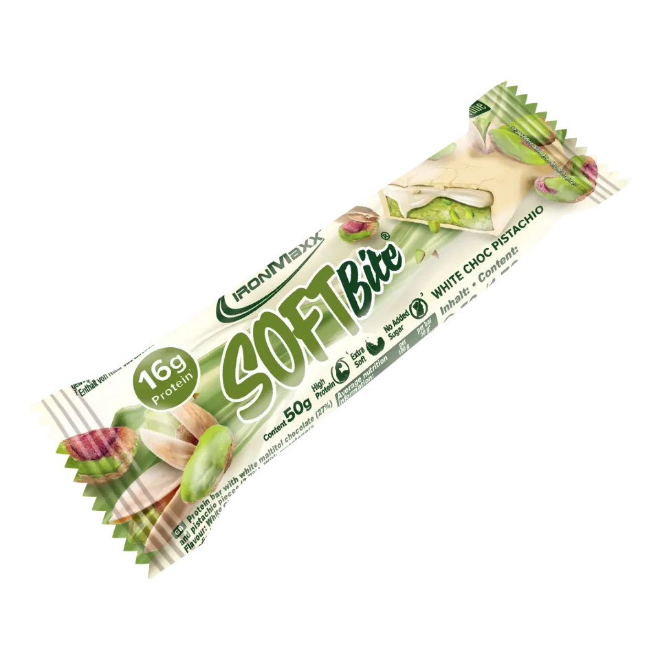 Iron Maxx Softbite Proteinriegel White Chocolate Pistachio 50g weich