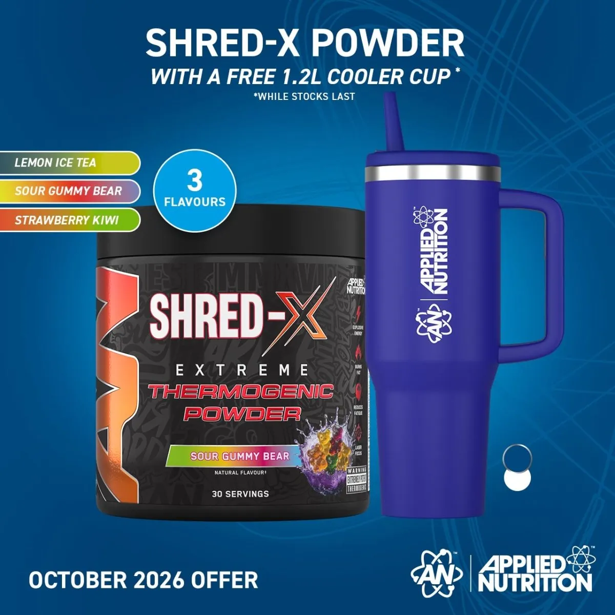 Shred-X Thermogenes Pulver 300g mit Koffein L-Carnitin
