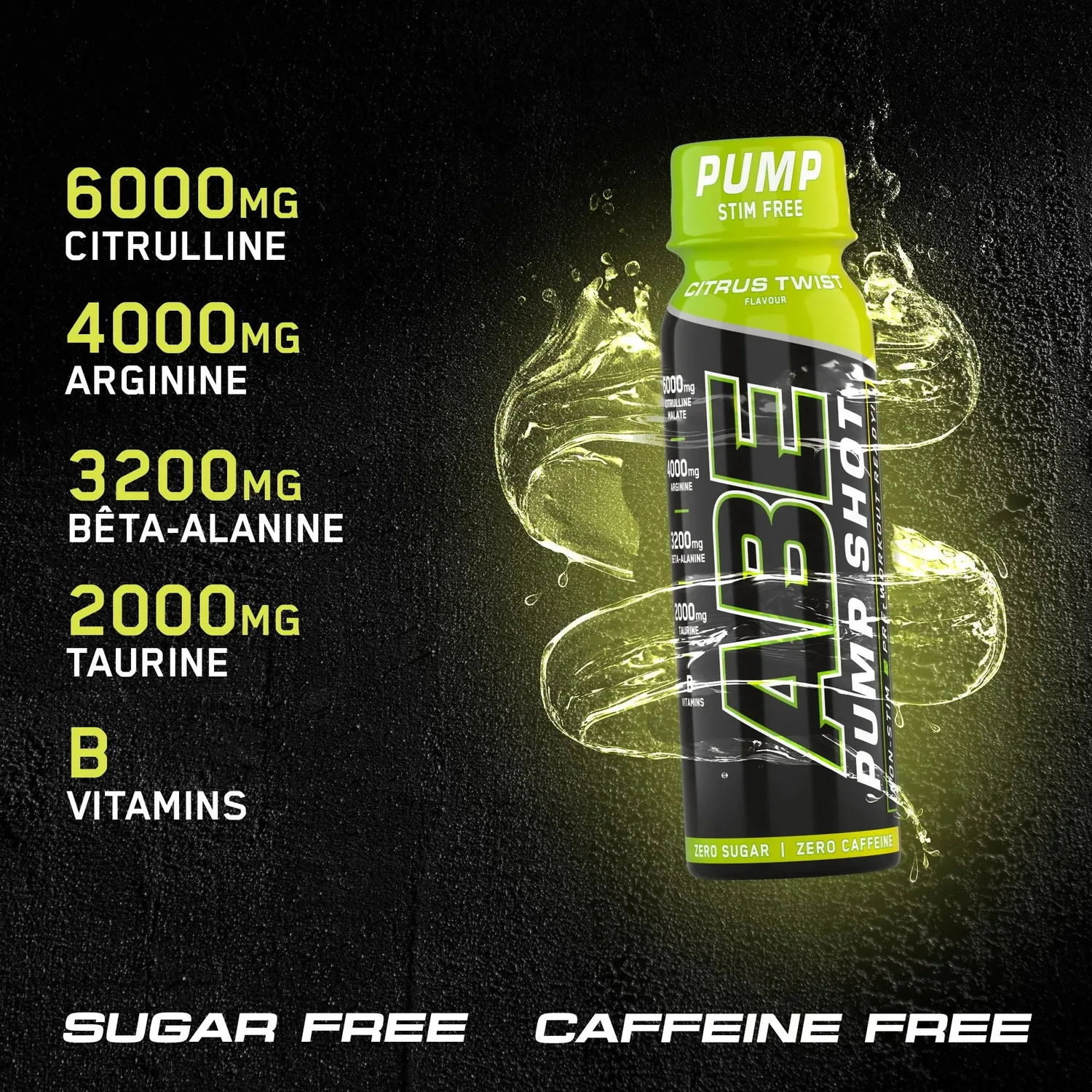 ABE Pump Pre-Workout Shot Stim-frei Koffeinfrei