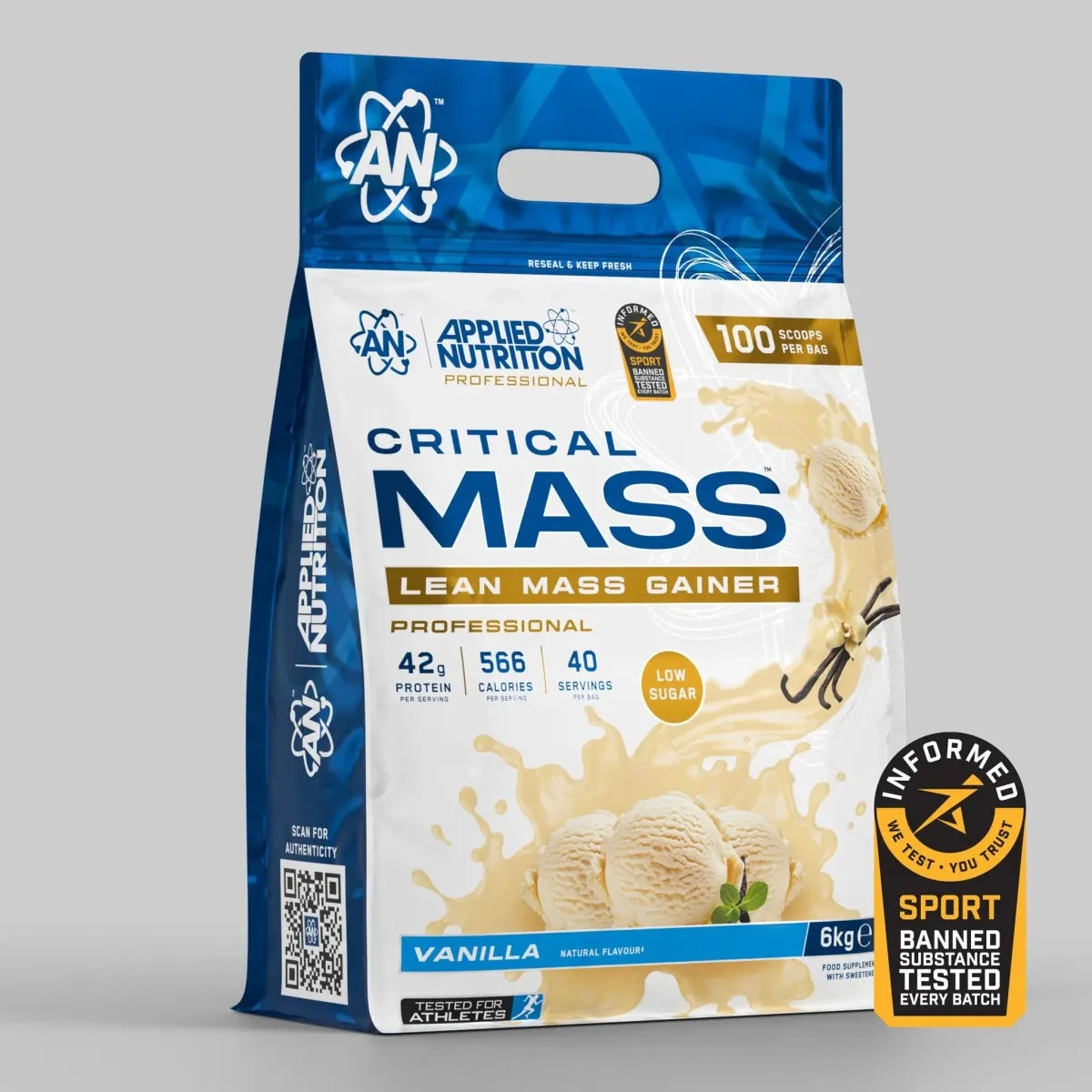 Applied Nutrition Critical Mass Professional Gainer Schokolade 2,4 kg mit Kreatin
