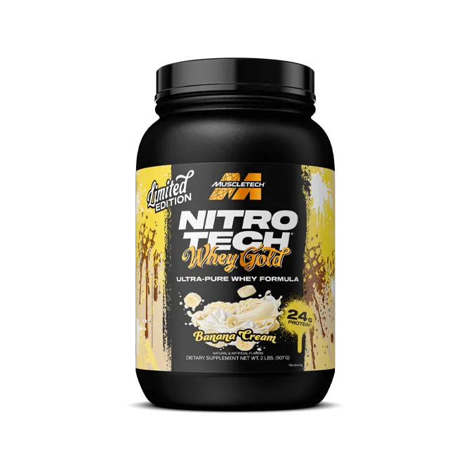 MuscleTech Nitro Tech 100% Whey Gold Whey Protein French Vanilla Cream 2 lb zuckerarm