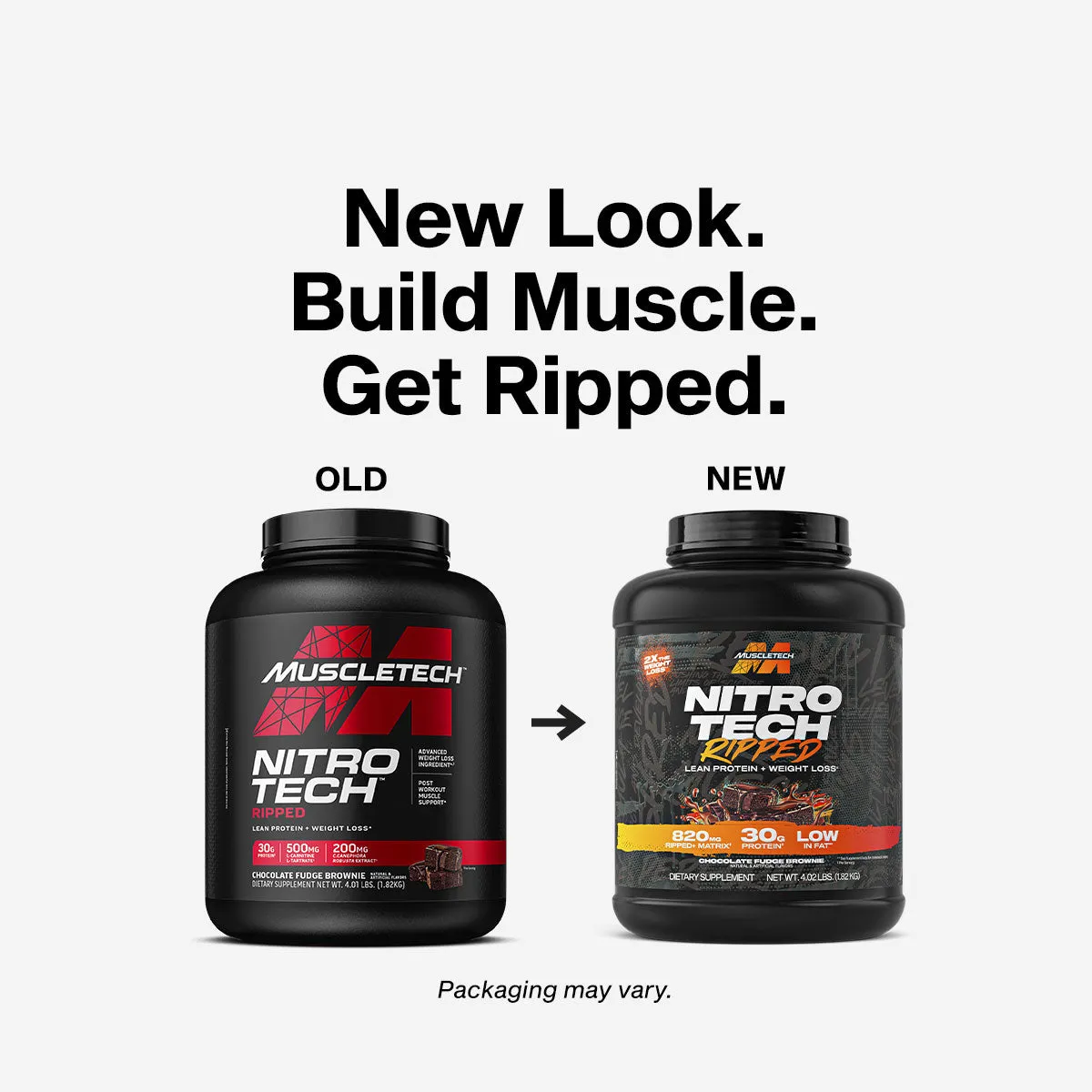 MuscleTech Nitro-Tech Ripped Proteinpulver 2 lb mit Whey-Isolat