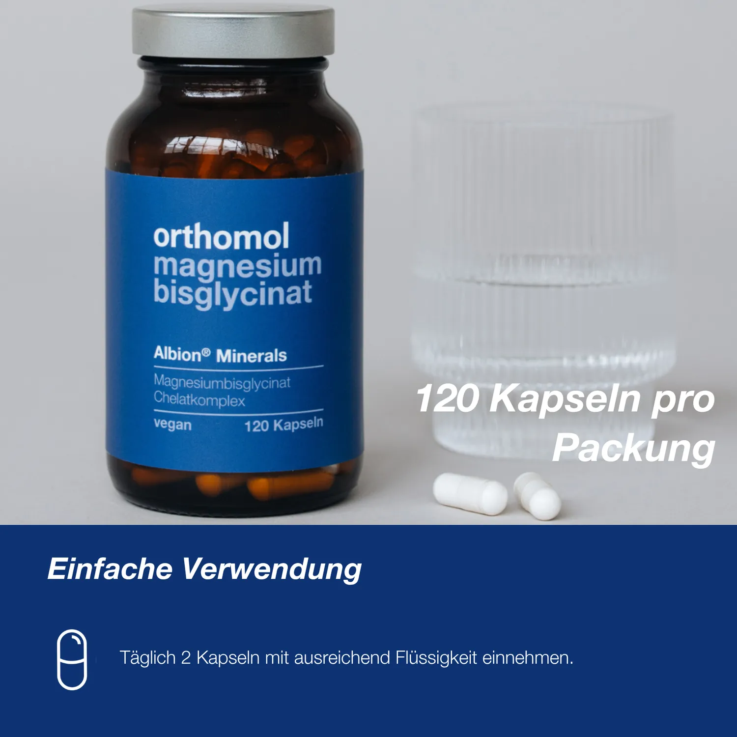Orthomol Sport Magnesium Bisglycinat Kapseln 1 x 120 – Chelat