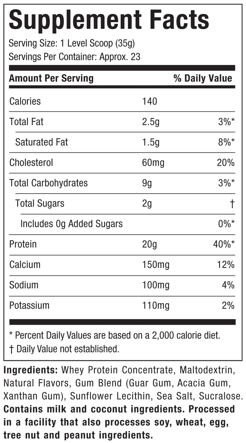 MuscleTech Grass-Fed 100% Whey Proteinpulver 20 g Eiweiß ohne Süßstoffe