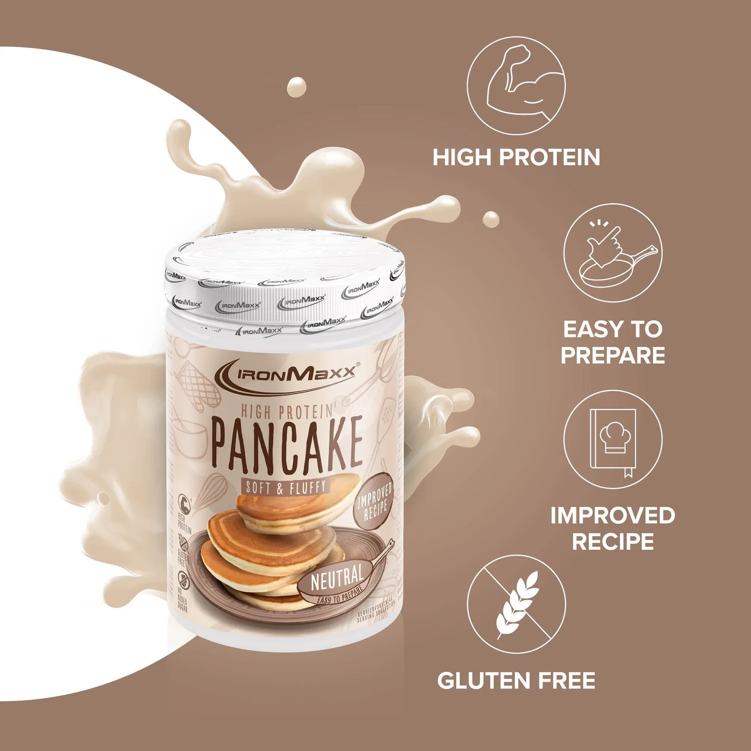 Iron Maxx High Protein Pancake 450 g Neutral Protein-Pancake-Mix