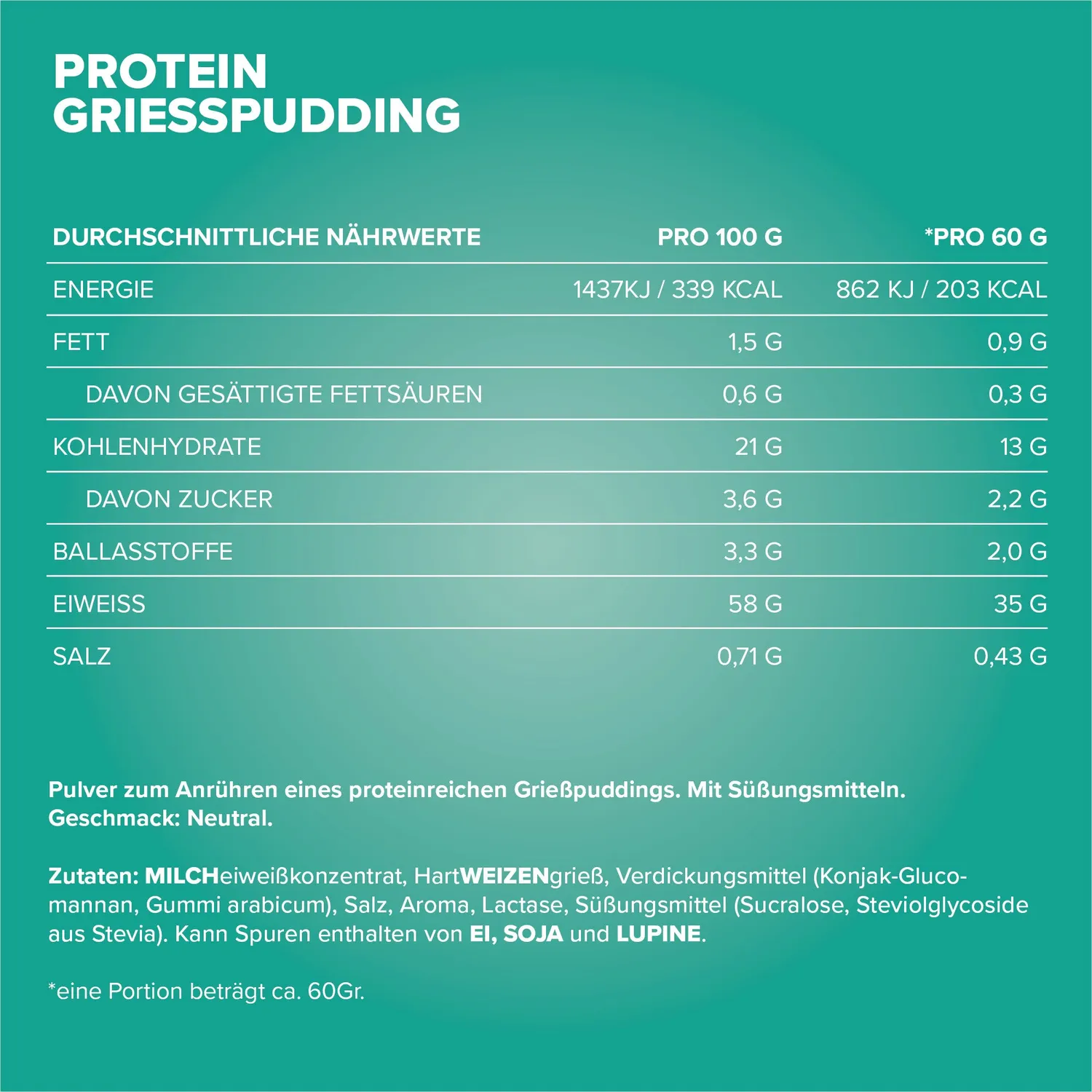 Iron Maxx Protein Breakfast Sachets 10x60 g Frühstück Grieß