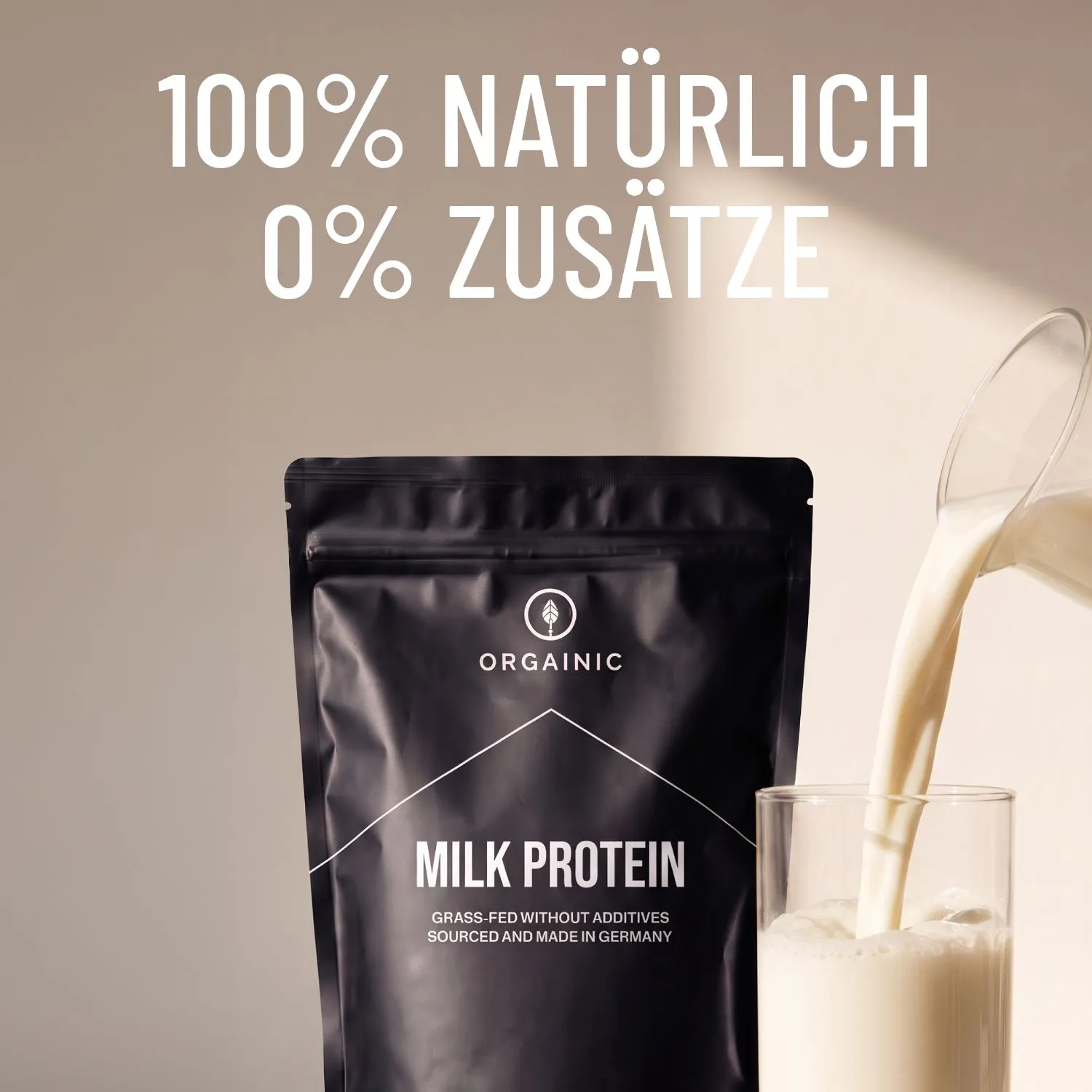 ORGAINIC Bio Milch Protein Natural Proteinpulver 1000g langsam