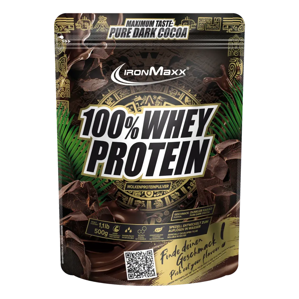 Iron Maxx 100% Whey Protein 500g Pure Dark Cocoa zuckerfrei