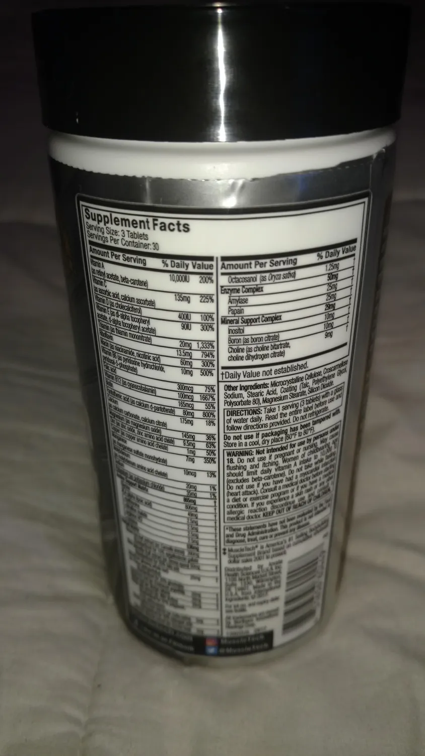 MuscleTech Platinum Multivitamin 90 ct Multivitamin-Komplex