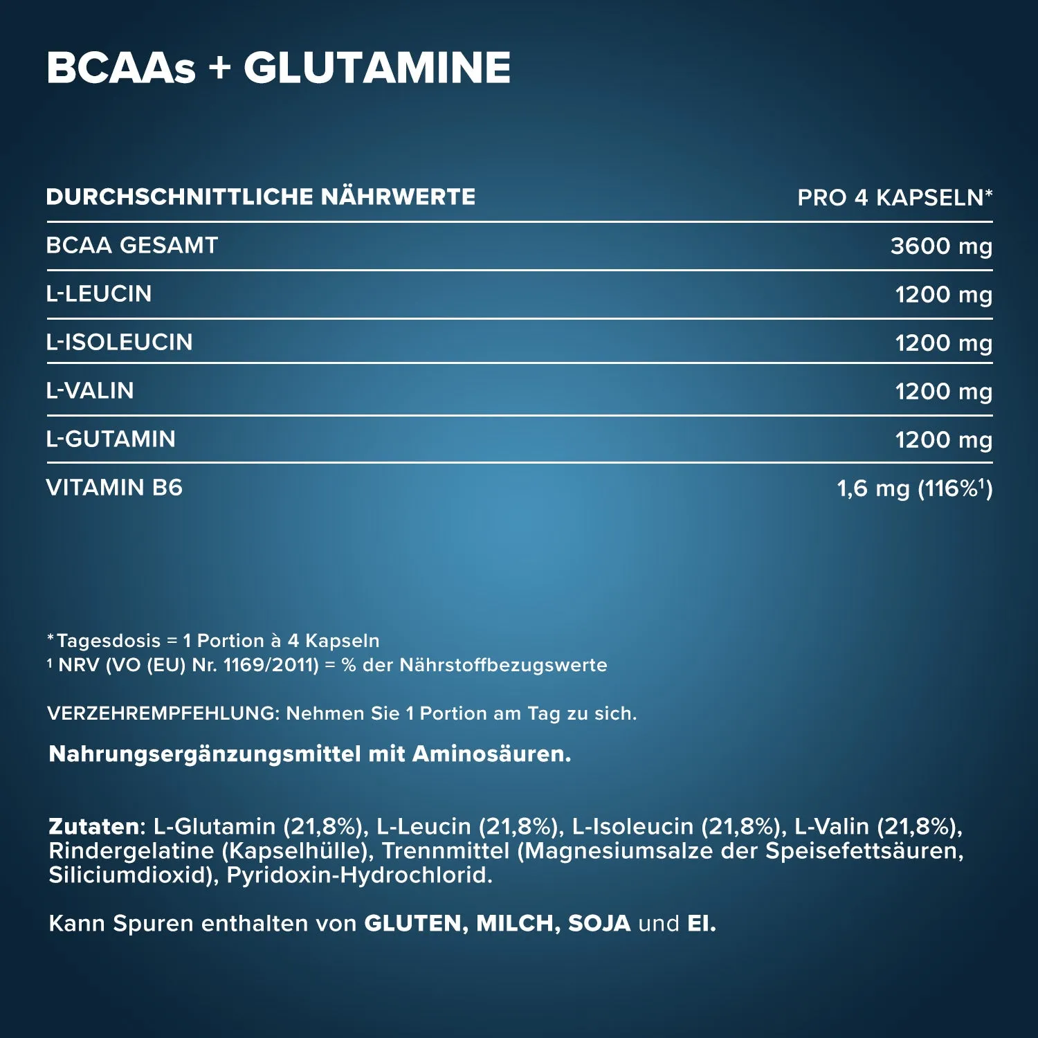 Iron Maxx BCAAs + Glutamin 1200 260 Tricaps® Kapseln