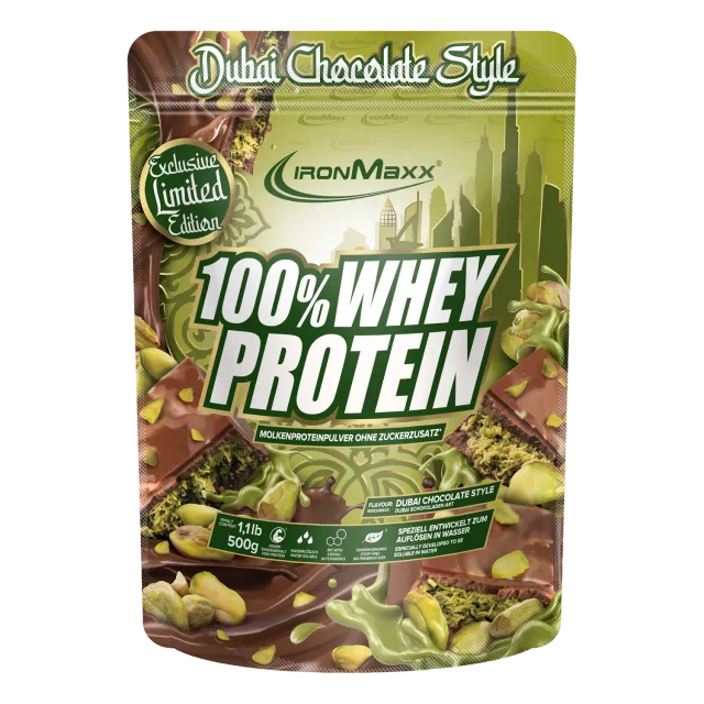 Iron Maxx 100% Whey Protein Pulver 500 g Dubai Chocolate Style