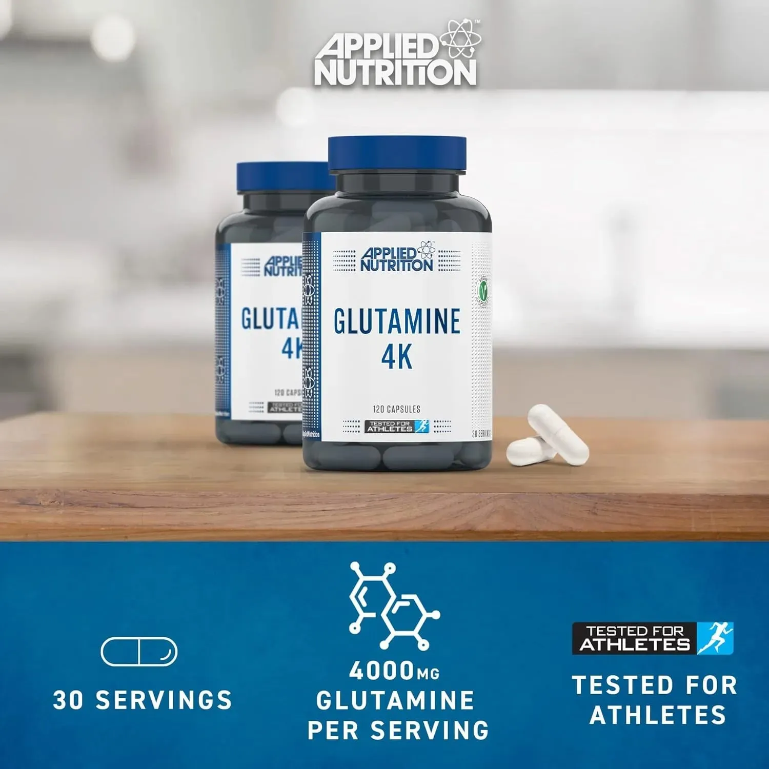 Applied Nutrition Glutamin 4K Kapseln 4 g vegan