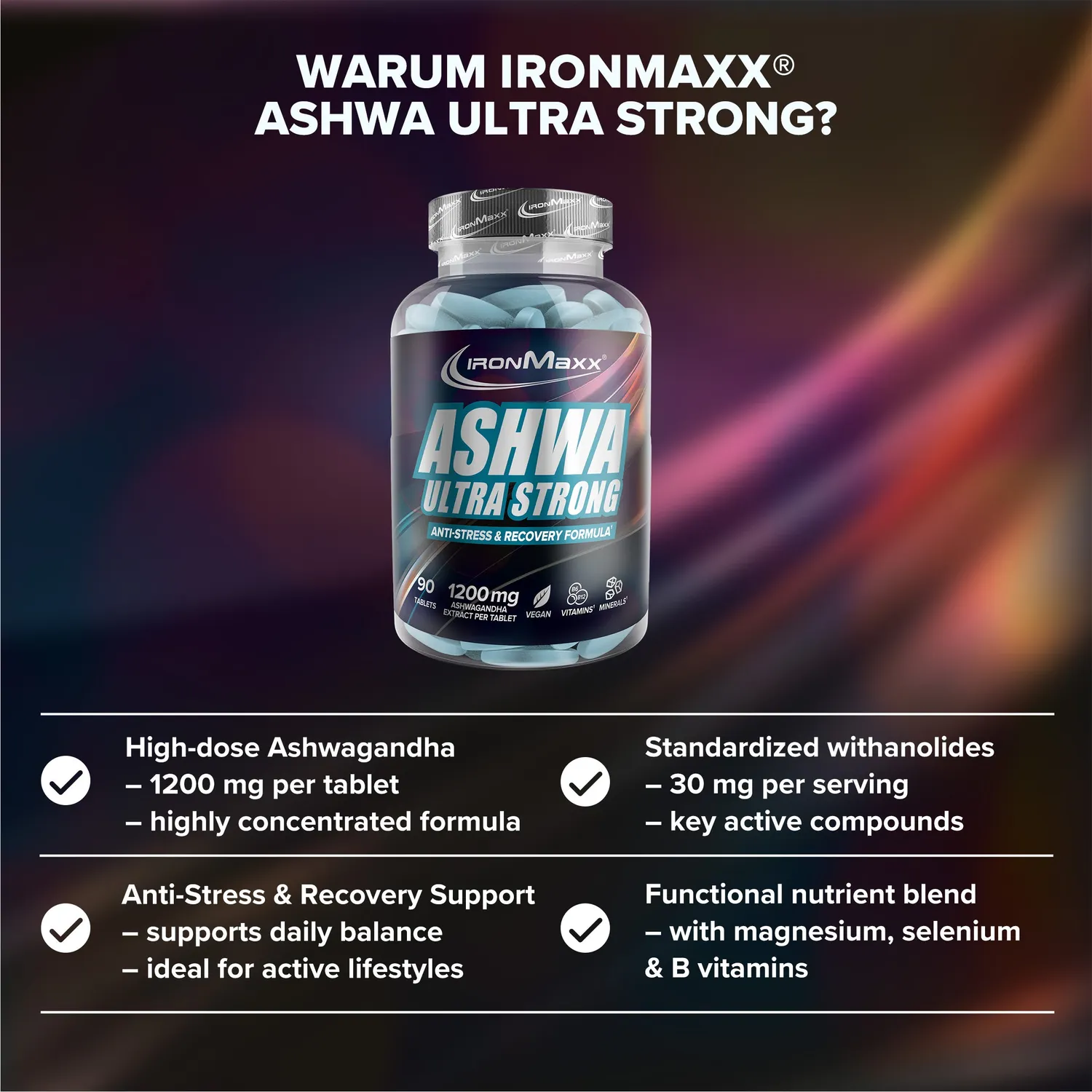 Iron Maxx Ultra Strong Ashwagandha Tabletten 90 Stk stark